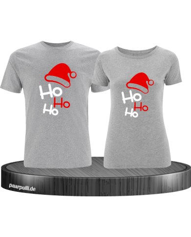 Ho Ho Ho Weihnachten T-Shirts in grau Ho Ho Ho Weihnachten T-Shirts in grau