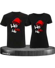 Ho Ho Ho Weihnachten T-Shirts in schwarz
