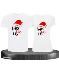 Ho Ho Ho mit roter Mütze Partnerlook T-Shirts Weihnachtsgeschenke