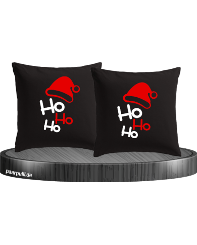 Ho Ho Ho Kissenbezüge in schwarz Ho Ho Ho Kissenbezüge in schwarz