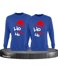 Ho Ho Ho Partnerlook Sweatshirts in blau