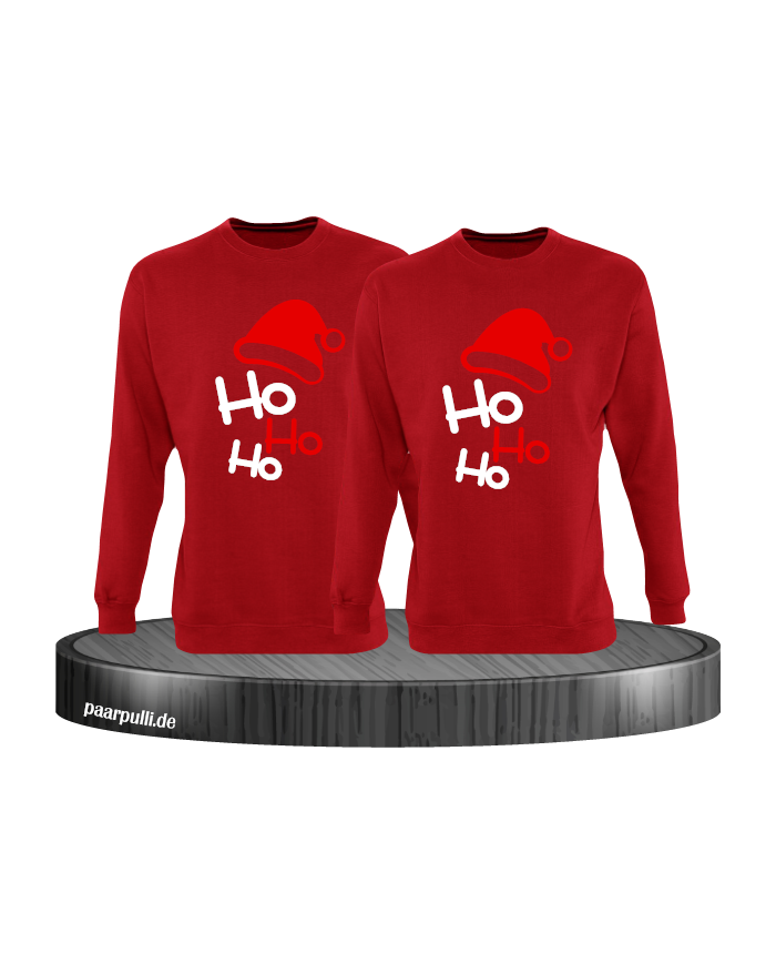 Ho Ho Ho Partnerlook Sweatshirts in rot