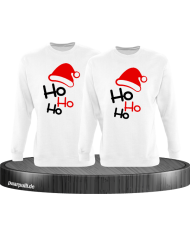 Ho Ho Ho Partnerlook Sweatshirts in weiß
