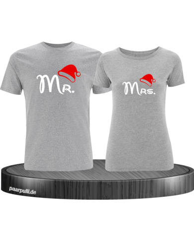 Mr. und Mrs. Weihnachtslook Pärchen T-Shirts