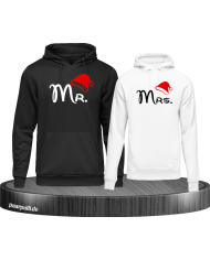 Mr. und Mrs. Partnerlook Hoodies in schwarz weiß
