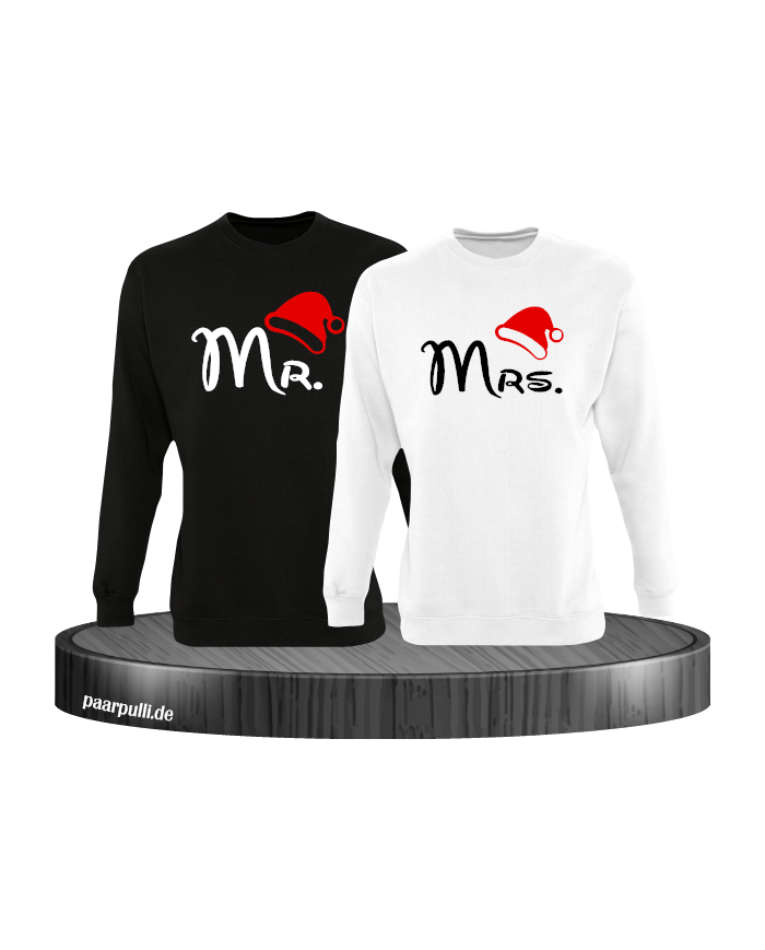 Mr. und Mrs. Partnerlook Sweatshirts in schwarz weiß