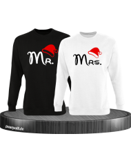 Mr. und Mrs. Partnerlook Sweatshirts in schwarz weiß