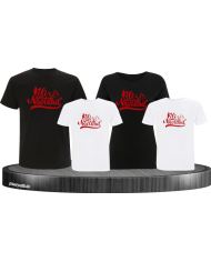 Feliz Navidad 4er T-Shirts in schwarz weiß