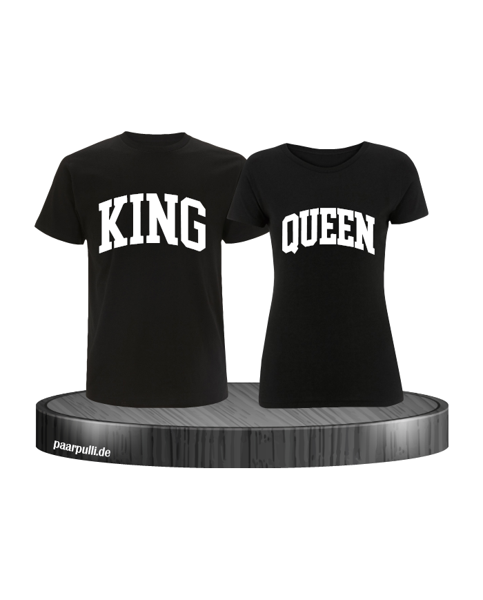 T-Shirt Partnerlook Per Coppia "Down King Queen" - Cotone 100%, Vestibilità Regular, Stampa Ecologica, Regalo Originale