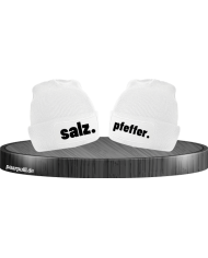 Salz. und Pfeffer. Pärchen Beanies in verschiedenen Farben