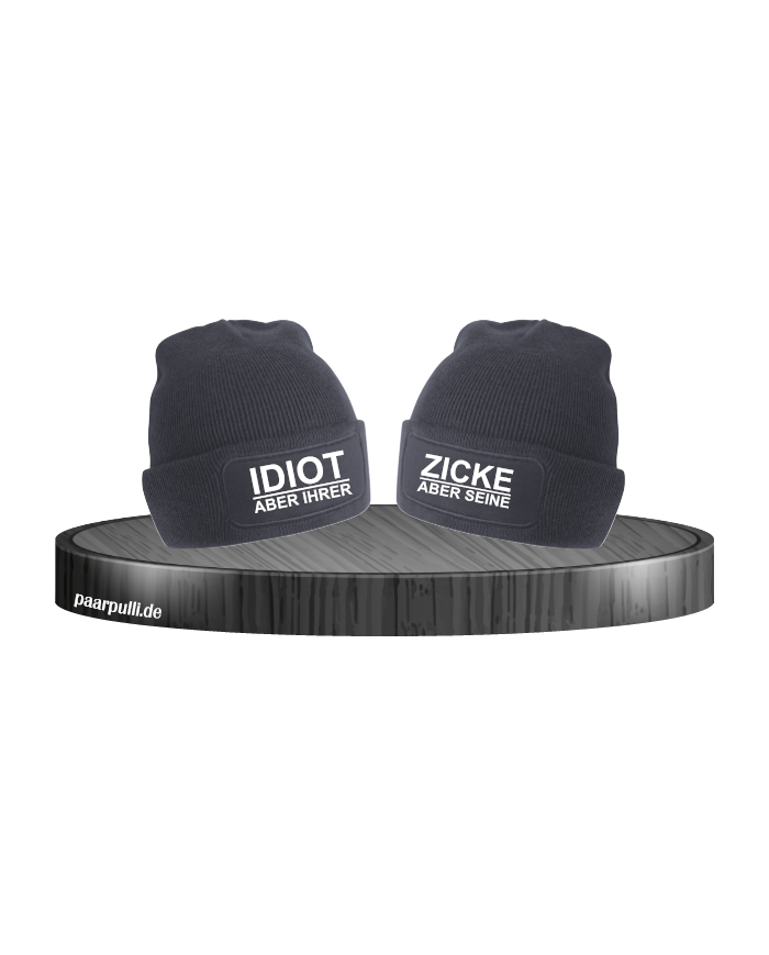 Idiot aber Ihrer Zicke aber Seine Pärchen Beanies in verschiedenen Farben