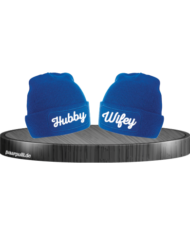 Hubby und Wifey Partnerlook Couple Beanies Hubby und Wifey Partnerlook Couple Beanies