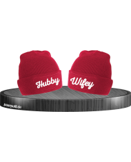Hubby und Wifey Partnerlook Couple Beanies