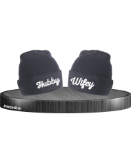 Hubby und Wifey Partnerlook Couple Beanies
