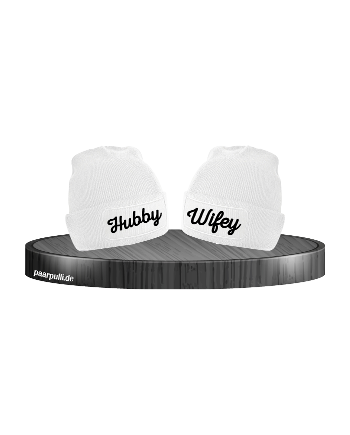 Hubby und Wifey Partnerlook Couple Beanies