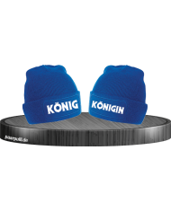 König und Königin Partnerlook Beanies in verschiedenen Farben