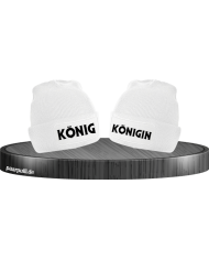 König und Königin Partnerlook Beanies in verschiedenen Farben