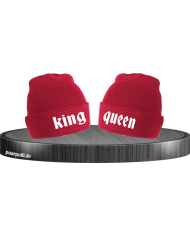 King und Queen Partnerlook Beanies in verschiedenen Farben