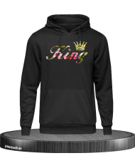 King mit Blumenmuster Hoodie in Größe M