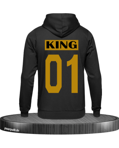 King 01 in Gold Hoodie in Größe M