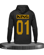 King 01 in Gold Hoodie in Größe M