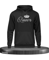 Queen mit kursiver Schrift Hoodie in Größe L