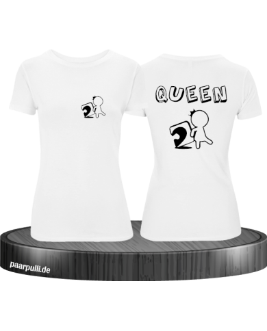 Queen mit Puzzle Design T-Shirt in Größe S