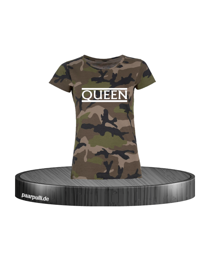 Queen Camouflage T-Shirt in Größe S