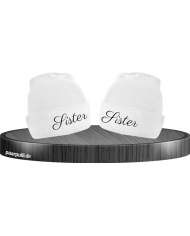 Sister Geschwister beanies in weiß