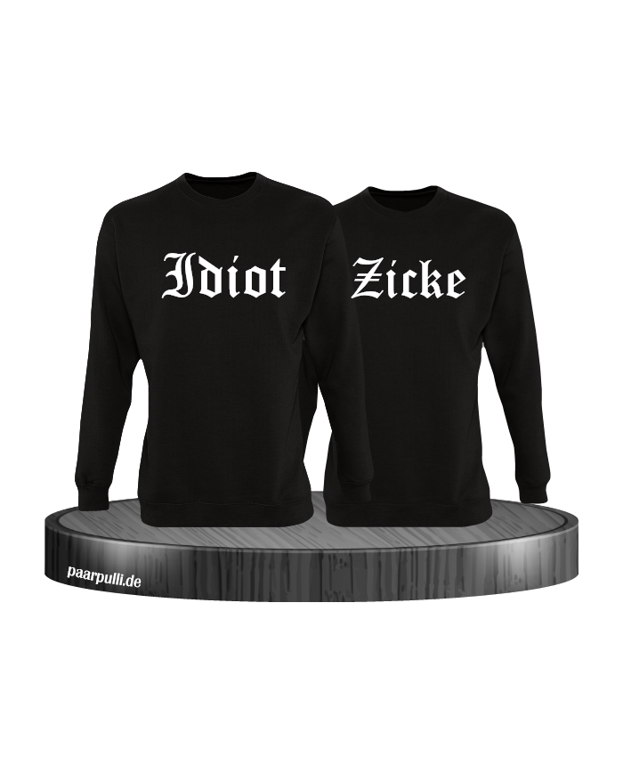 Idiot und Zicke Pärchen Sweatshirts