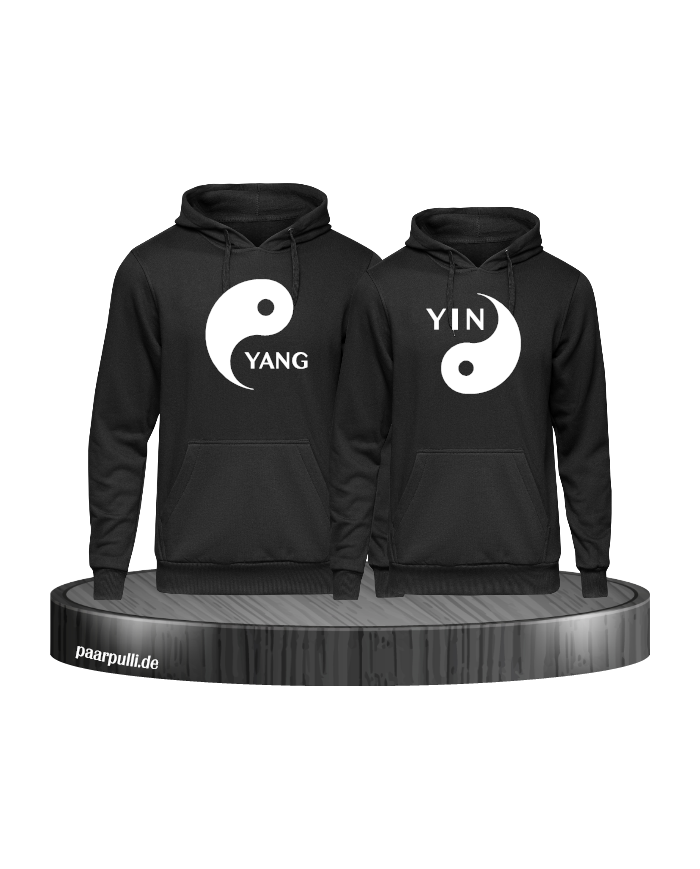 Yin Yang Hoodies in schwarz
