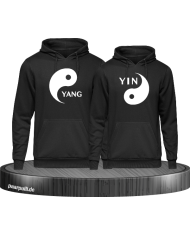 Yin Yang Hoodies in schwarz