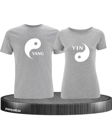 Yin Yang T-Shirts in grau