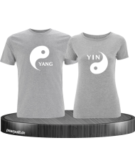 Yin Yang T-Shirts in grau