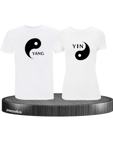 Yin Yang T-Shirts in weiß