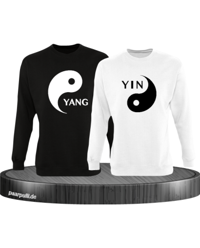 Yin Yang Partnerlook Sweatshirts von schwarz weiß