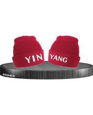 Yin Yang Partnerlook Beanies in rot