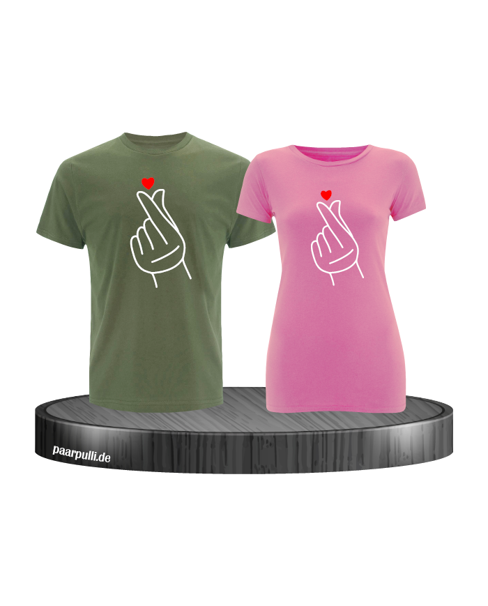 Fingerherzen Partnerlook T-Shirts