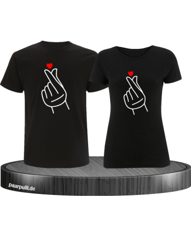 Fingerherzen Partnerlook T-Shirts Fingerherzen Partnerlook T-Shirts