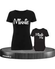 Minnie und Minnie Me Mutter und Kind T-Shirt mit Baby-Body