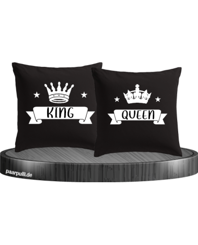 Kissenbezüge King Queen in schwarz Kissenbezüge King Queen in schwarz