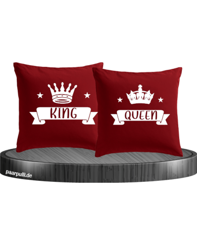 Kissenbezüge King Queen in rot Kissenbezüge King Queen in rot