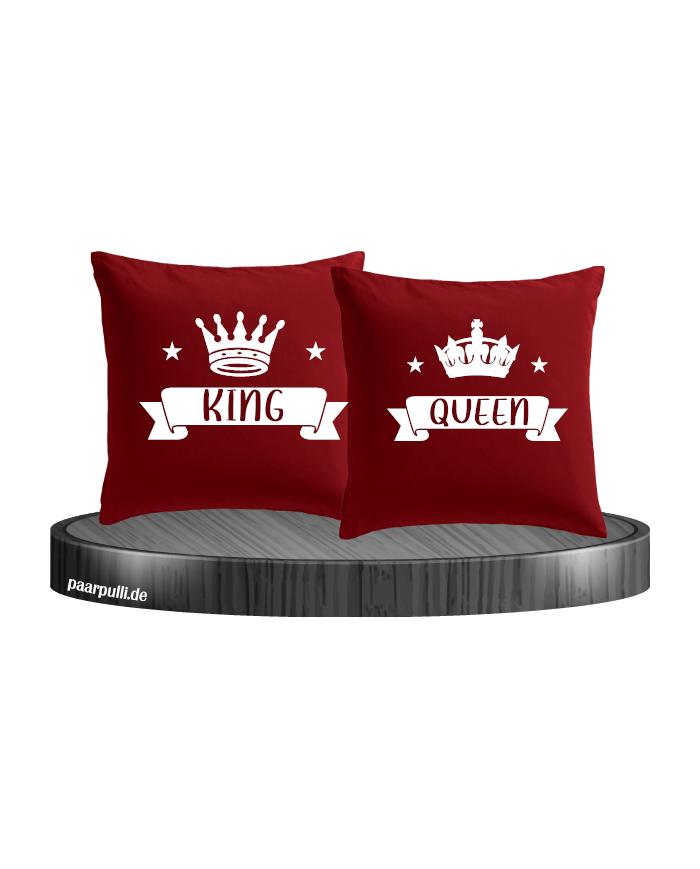 Kissenbezüge King Queen in rot