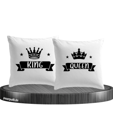 Kissenbezüge King Queen in weiß Kissenbezüge King Queen in weiß