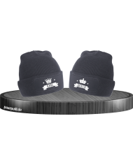Beanies King Queen schwarz