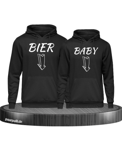 Bier und Baby Partner Hoodies in schwarz Bier und Baby Partner Hoodies in schwarz
