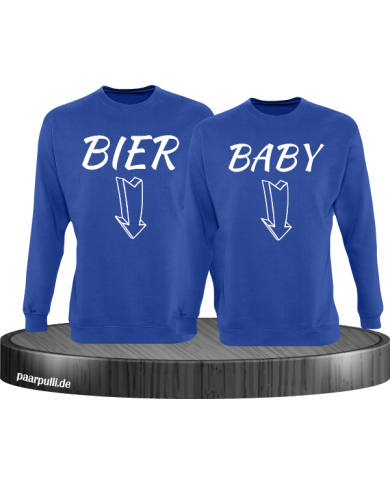 Bier und Baby Partner Sweatshirts in blau