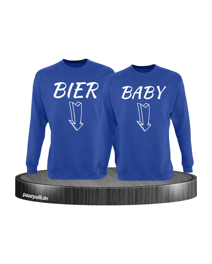 Bier und Baby Partner Sweatshirts in blau
