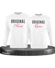 Original King und Original Queen als Partnerlook Sweatshirts
