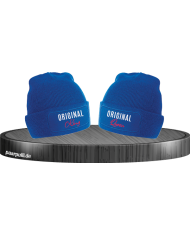 Original King und Original Queen Partnerlook Beanies in blau